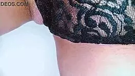 Why not watch this naughty babe finger her wet pink pussy in public restroom on hidden cam?