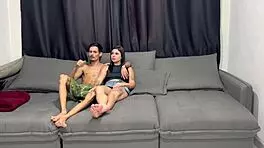 My boyfriend's uncle left, so we relaxed with some fun