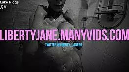 Liberty Jane enjoys solo dildo play with a huge orgasm in POV.