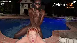 Trailer Miami Poolside Fucking By Amy Quinn And Prophet On Flourish Amateurs. Petite redhead squirts on big black cock sideways.