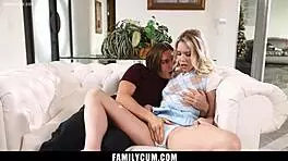 Stepbrother's obsession with panties leads to hardcore sex with stepsister