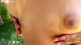 18yo latina teen gives public blowjob outside on the front lawn in broad daylight, big ass and monster cock