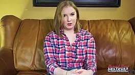 Busty Blonde Sucks Cock Deeply