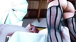 Cute petite schoolgirl rides cock cowgirl style until creampie 😍