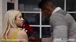 blonde teen 18+ is attracted to her black step dad huge monster cock