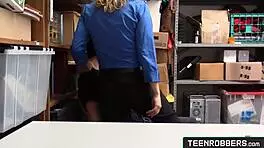 krissy lynn, the hot officer, seduces the thief and they fuck rough.