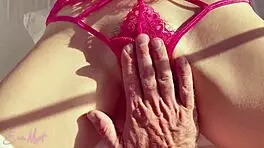 Eva Myst Rubs Hairy Pussy on Stepbro's Boner