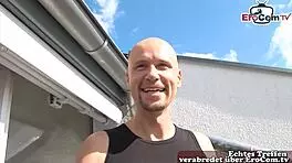 User meets thin blonde German teen 18+ at couple casting and fucks her first time.