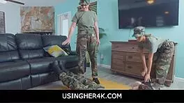 Military Teens Callie Black And Dani Blu Feel Intense Pleasure In Free Use Camp