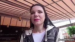 German scout films teen tata lilashi in outdoor casting session