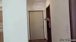 German scout films teen tata lilashi in outdoor casting session