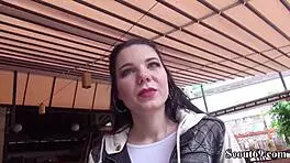 German scout films teen tata lilashi in outdoor casting session