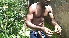 Young Girl Engages In Detailed Sexual Activity With Plantain Fruit In Oiled Garden Setting