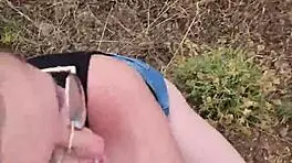 i gave a petite blowjob exhib in nature during my cyprus trip, it was so sexy with milf couple
