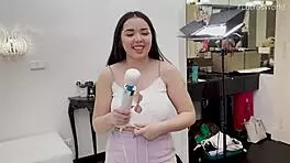 curvy big tit babe, made to squirt?