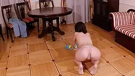 naked maid submits to domination with her tits and ass exposed?