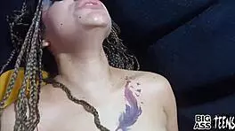 Blonde Teen with Big Ass Fucks Stepbrother Anal, Gets Creampie Orgasm