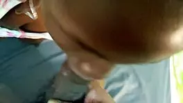 busty ebony milf meets man at beach