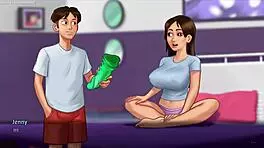 Horny Stepsis Caught Masturbating with Monster Dildo in Room