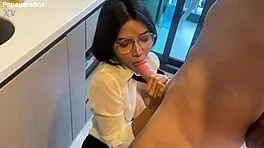 asian little school girl fucks on kitchen table