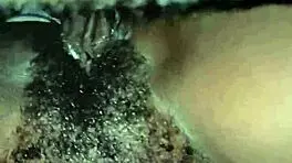 Teasing Wet Hairy Pussy Of Sexy Petite Ebony Chick With Massive Cock