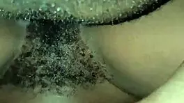 Teasing Wet Hairy Pussy Of Sexy Petite Ebony Chick With Massive Cock