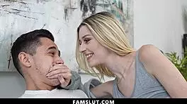 Stepbrothers Threesome With Stepsisters