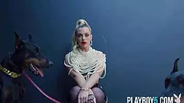 Blonde Teen Model Allie Nicole Poses with Round Ass for Playboy