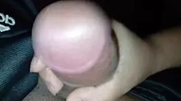 Boyfriend's semen looks delicious during handjob