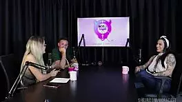 Lexi Mallet and Bruna Carlos in romantic group interview with toys