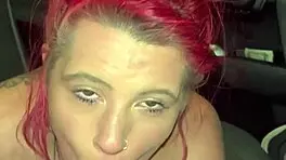 Real Redhead Hooker Gets Fucked Bareback And Lets Customer Cum In Her Pussy