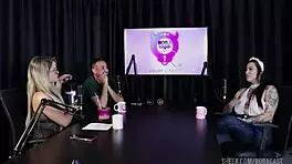 Lexi Mallet and Bruna Carlos in romantic group interview with toys