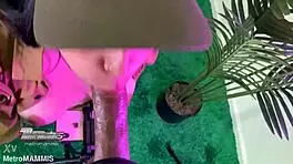 brazilian babe attempts deepthroat with choking on monster cock