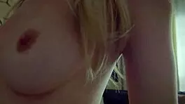 blonde babe kay lovely poses, exposing big tits and ass