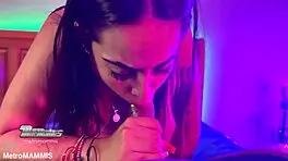 brazilian babe attempts deepthroat with choking on monster cock