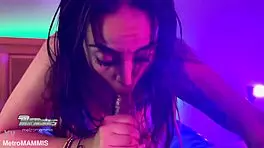 brazilian babe attempts deepthroat with choking on monster cock