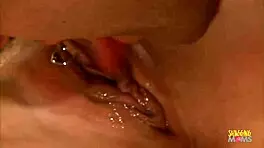 hey, this brunette gives her pussy to a young man! 😉