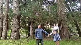 old peasant fucks young 18+ coed in the field