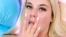 Sexy Blonde Teen Shows Amazing Body