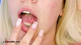 Sexy Blonde Teen Shows Amazing Body