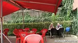 I got fucked by oldie in woods