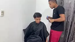 Rich Indian Latina Pays with Body for Haircut in Bedroom Wet Pussy Fuck