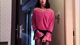 asian ladyboy jerks off flashing woman and cums 💦