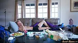 Stunning stepdaughter fucked in many poses.