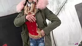 German scout picks up teen from street and fucks her outdoors for cash 💰