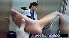 nicole luvas first gyno exam with latex gloves