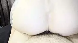 Huge Petite Barefoot Girl Rides Cock in POV Blowjob Cowgirl Reverse Creampie Quickie