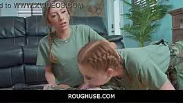 Roughuse - free use military camp with milf wife.