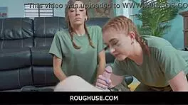 Roughuse - free use military camp with milf wife.