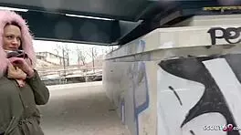 German scout picks up teen from street and fucks her outdoors for cash 💰